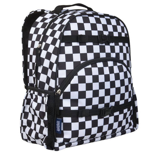 Black and White Checkered Backpack