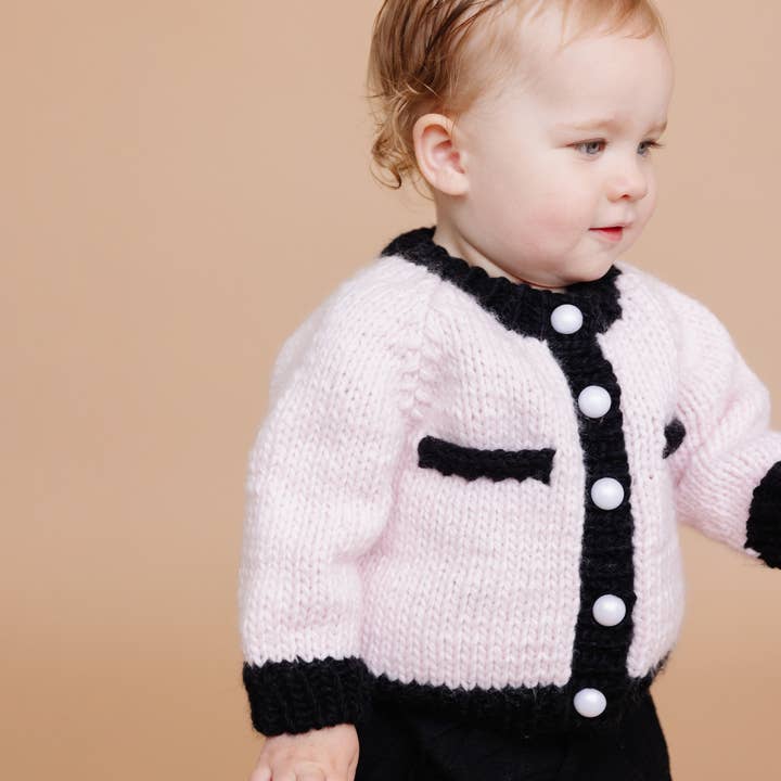 Coco Cardigan Pink Black