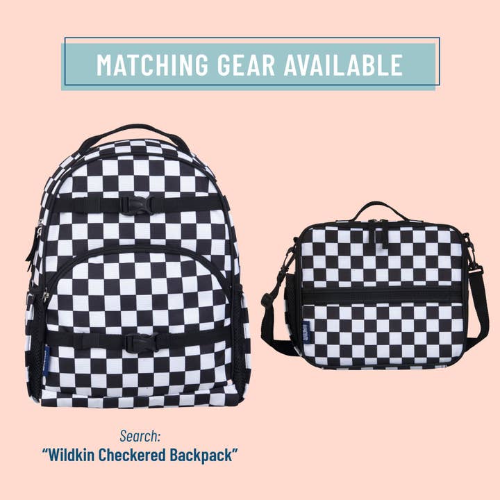 Black and White Checkered Lunch Box