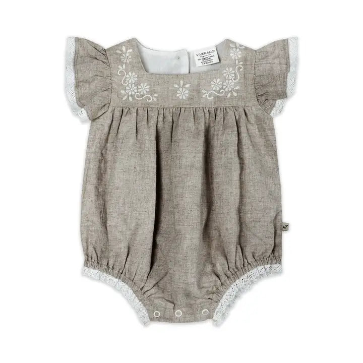 Lena Natural Romper and Headband