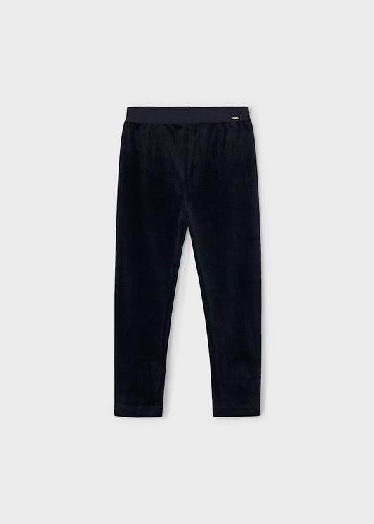 Basic Velvet Black Leggings