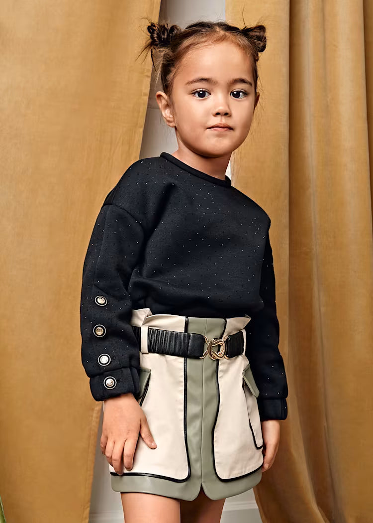 Combined Twill Skirt