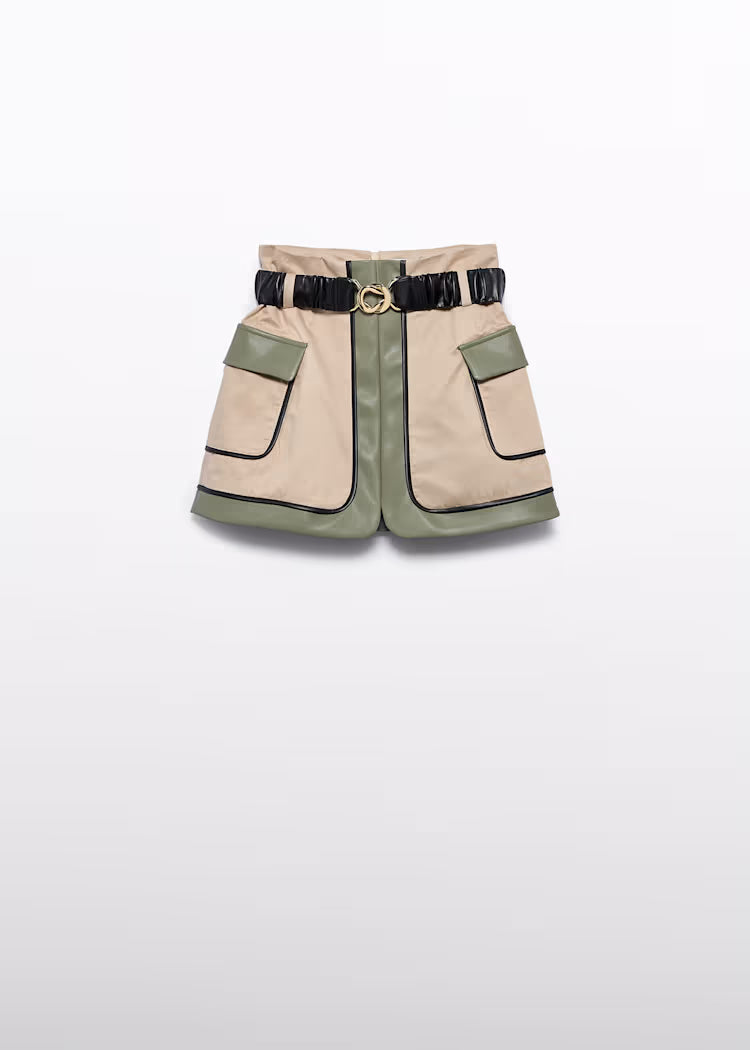 Combined Twill Skirt