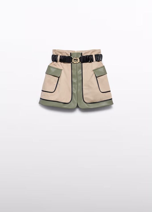 Combined Twill Skirt