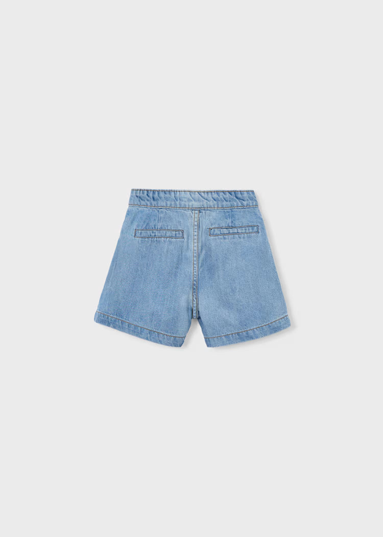 Light Denim Short with Side Snap