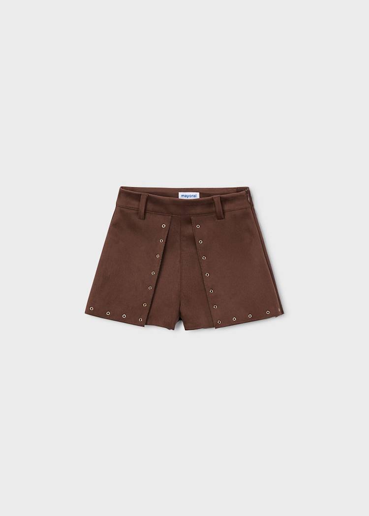 Faux Suede Skort