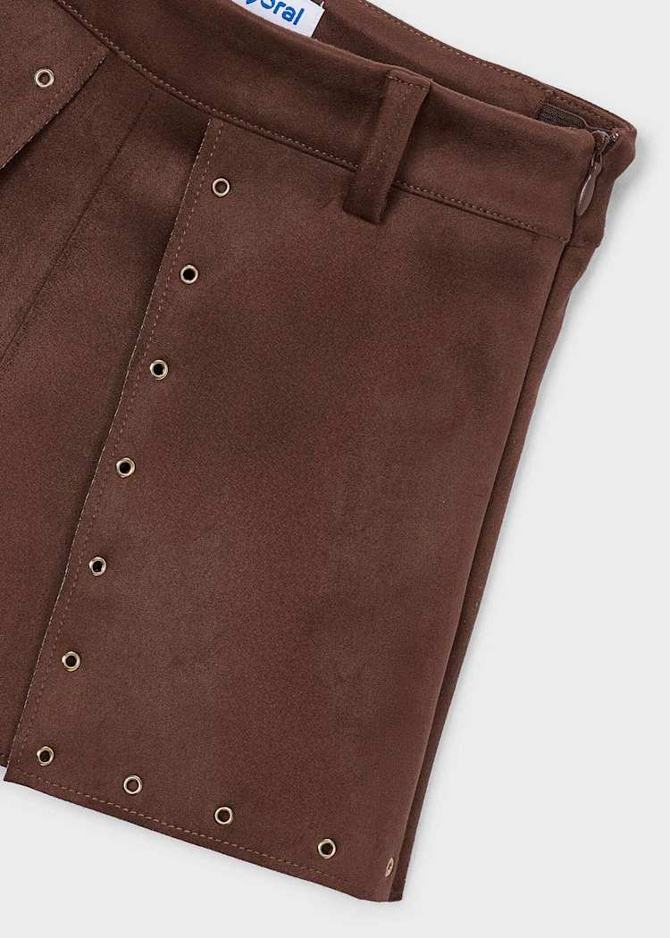 Faux Suede Skort