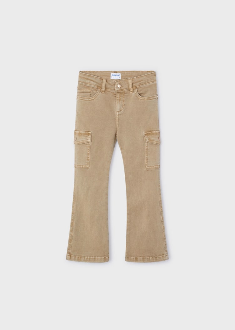 4543 Cocoa Cargo Denim Pant