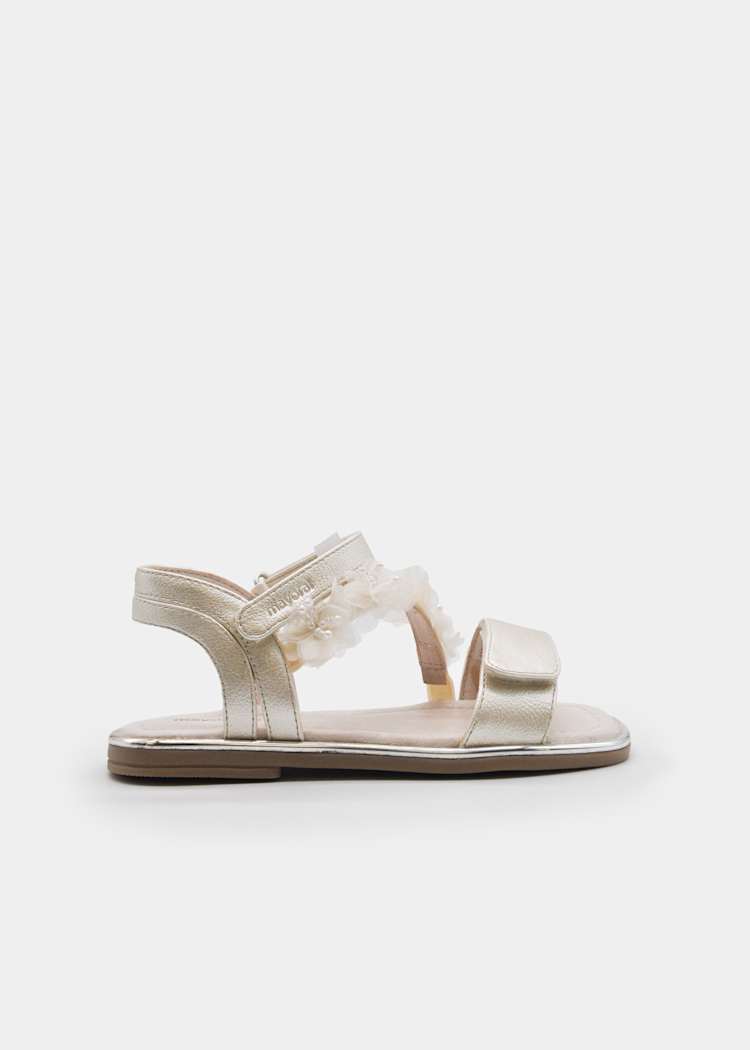Platinum Girls Flower Sandals