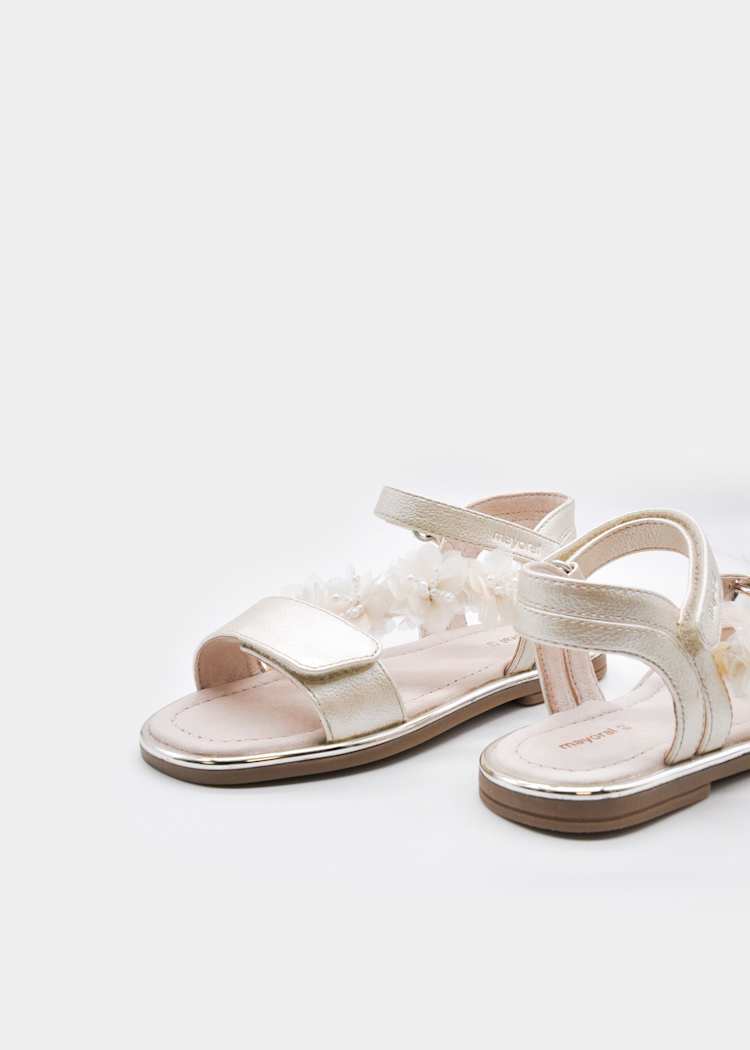 Platinum Girls Flower Sandals