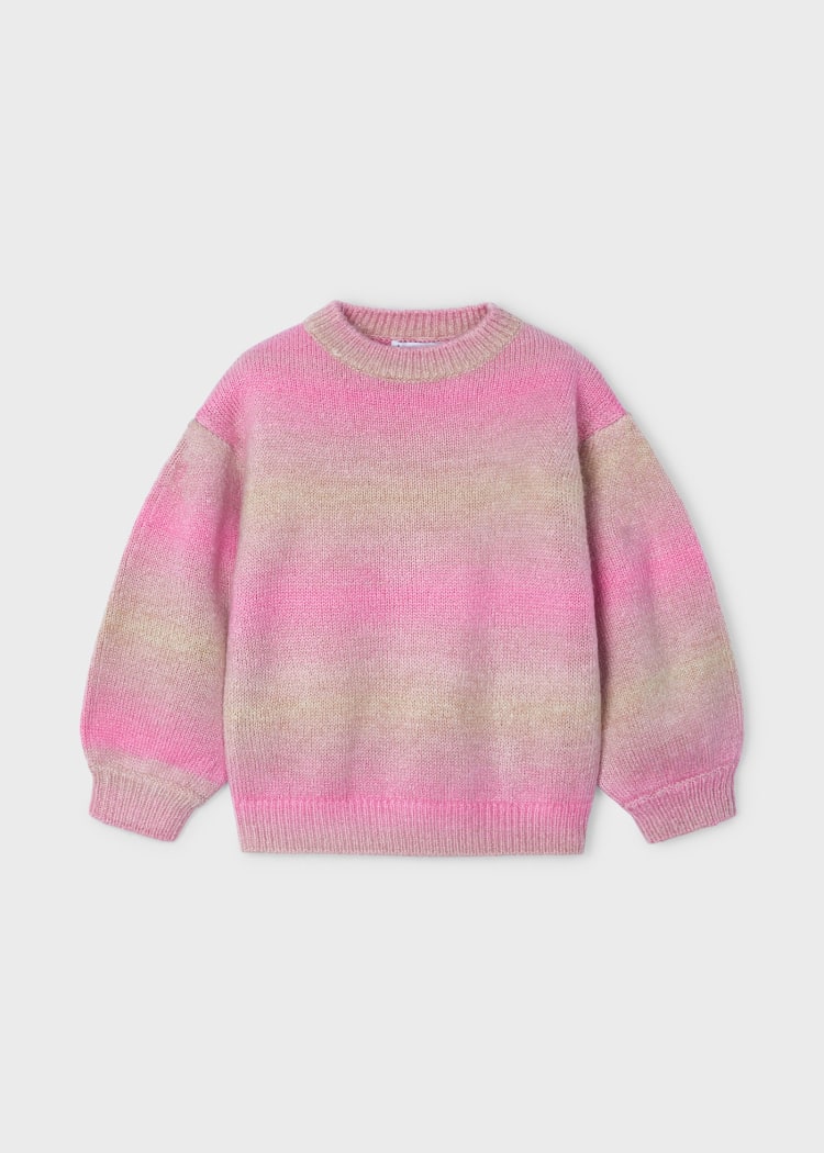 4360 Beige Bubble Gum Pink Sweater