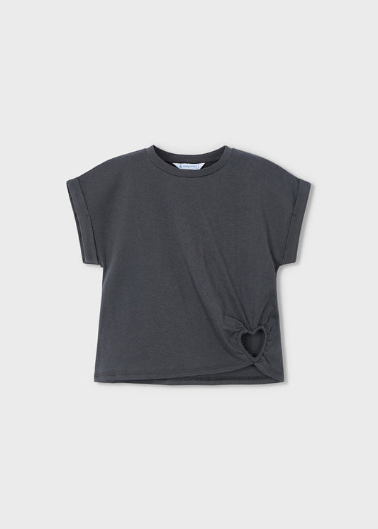 3006 Grey Heart Detail T-Shirt