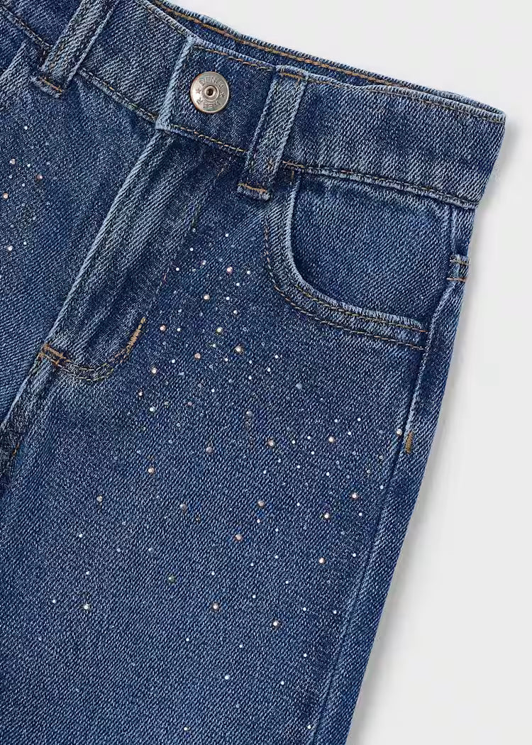 Dotted Denim Pant