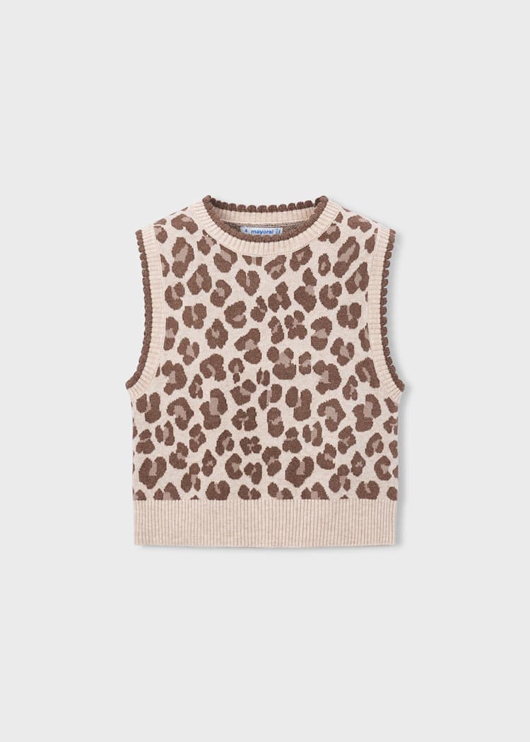 Cheetah Knit Vest