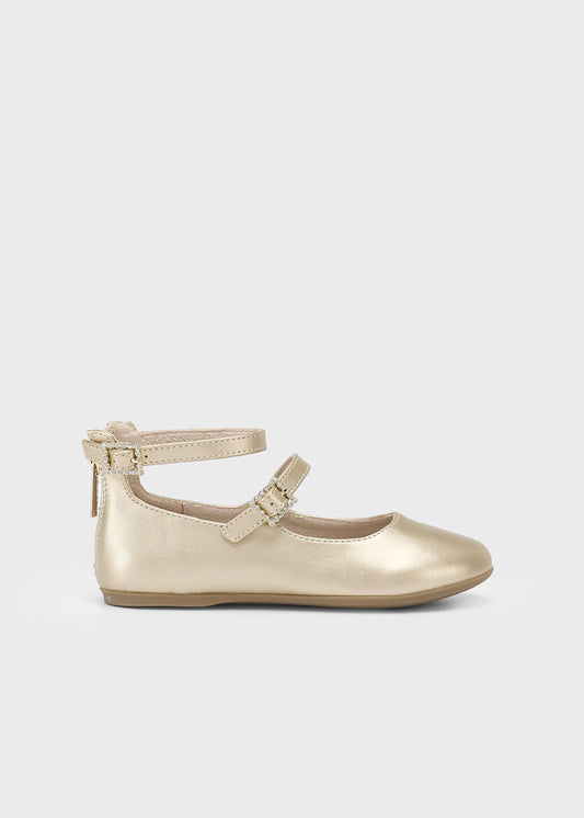 Gold Mary Janes