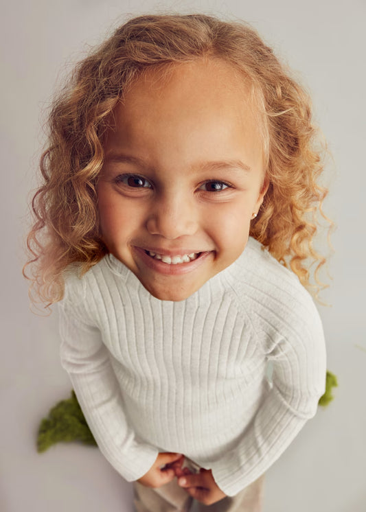 Mock Neck Knit Sweater Ivory