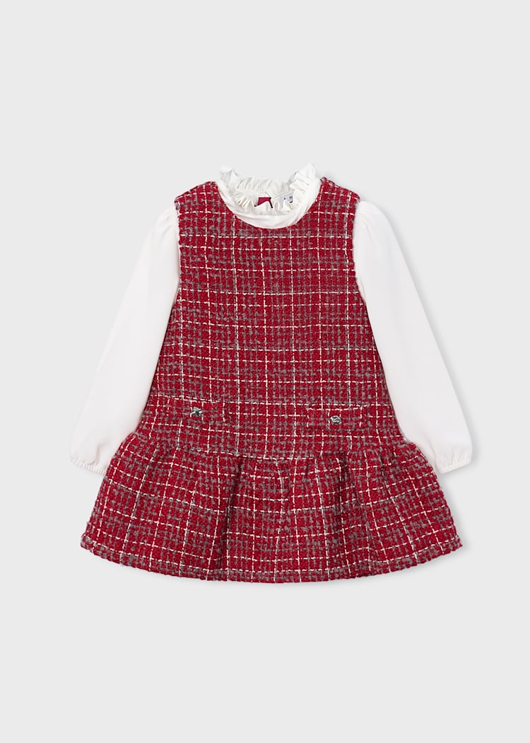 Red Pinafore Dress