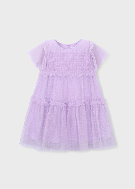 Lavander Dot Tulle Dress