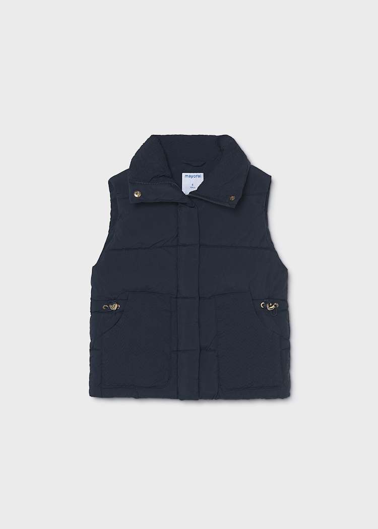 Girls Navy Padded Vest