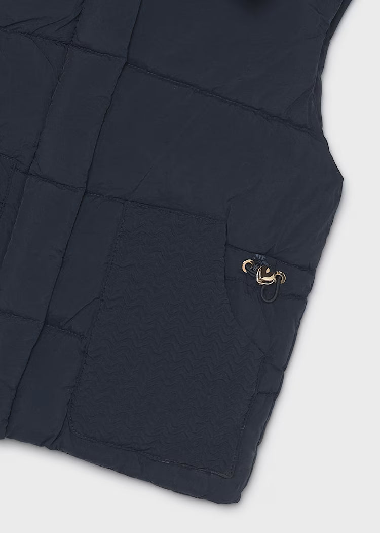 Girls Navy Padded Vest