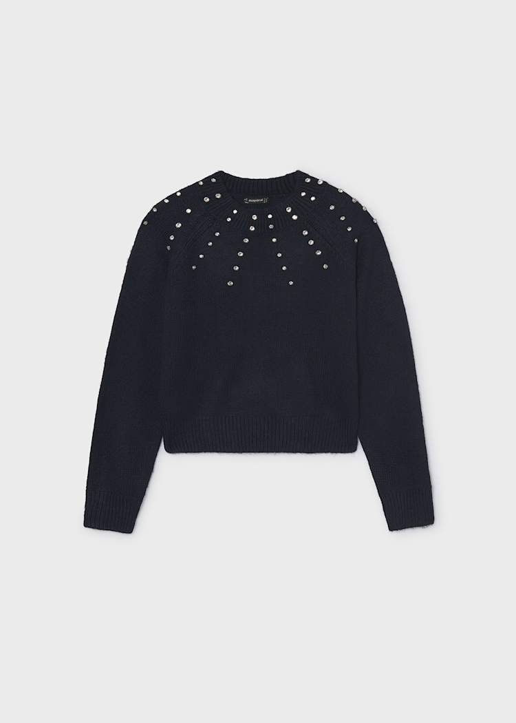 Night Rhinestone Sweater