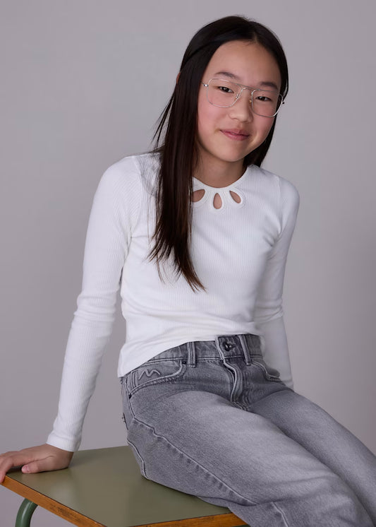 Rib Knit Top Cream