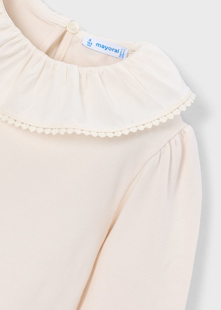 Soy Ruffled Collar Blouse