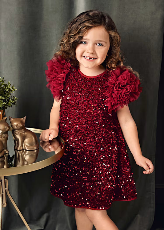 Tulle and Sequin Red Dress