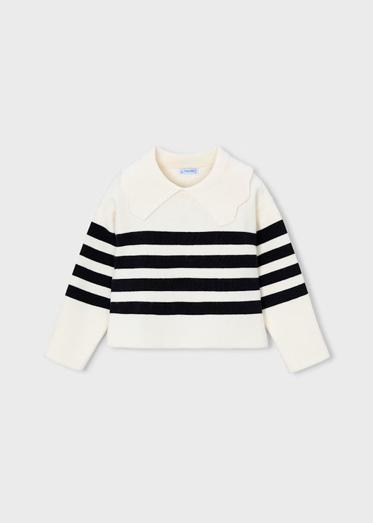 Striped Knit Sweater Macchiato