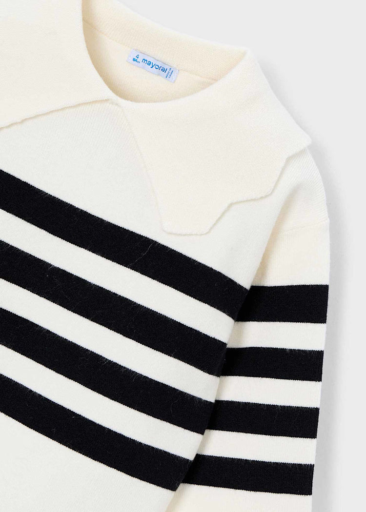 Striped Knit Sweater Macchiato