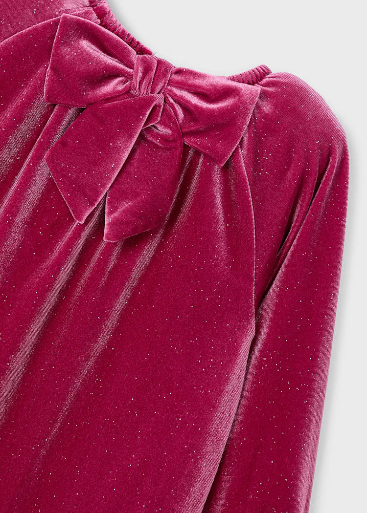 Sparkly Velvet Dress Cherry