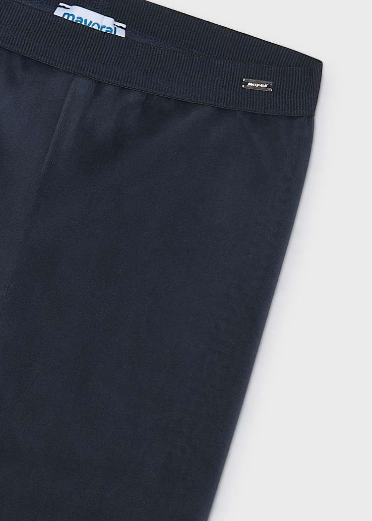 Navy Velvet Casual Leggings