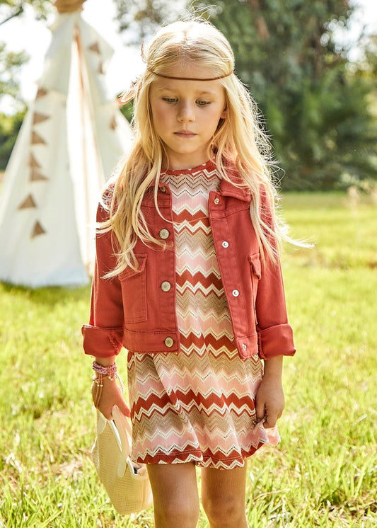 3926 Salmon Knitted Dress