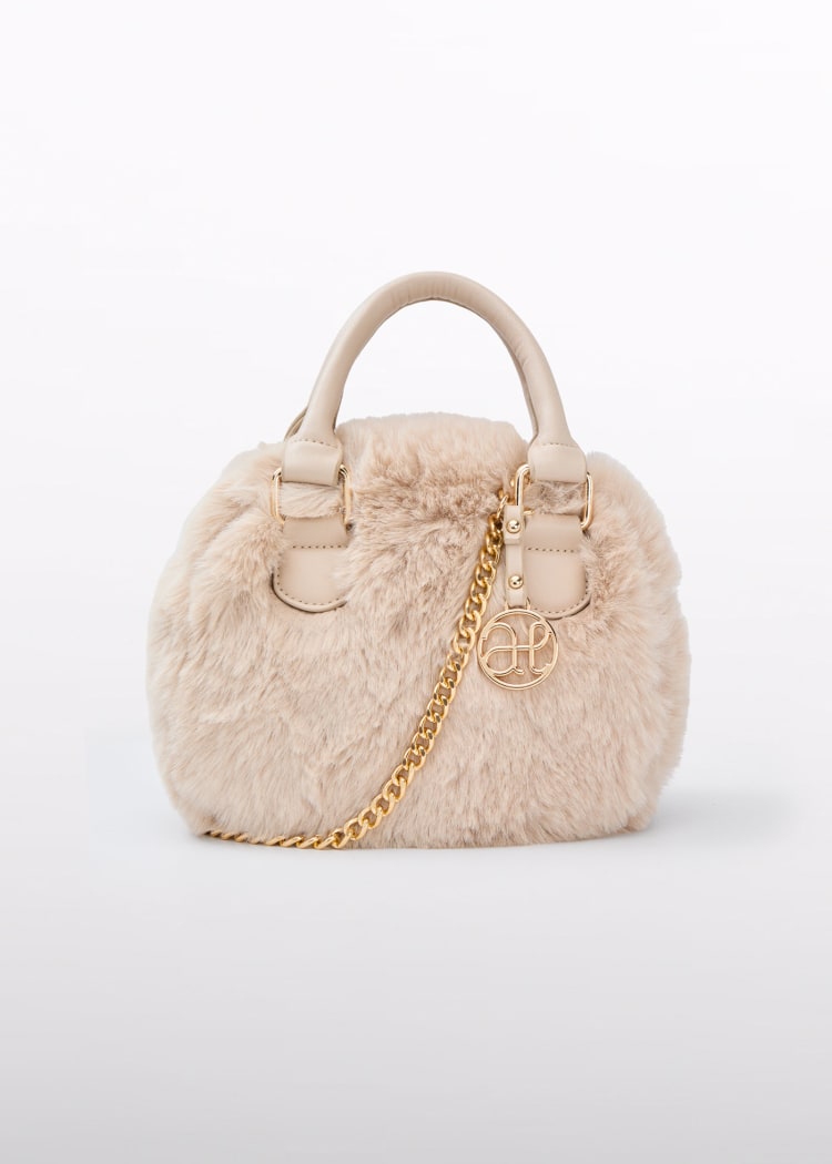 5937 Faux Fur Handbag