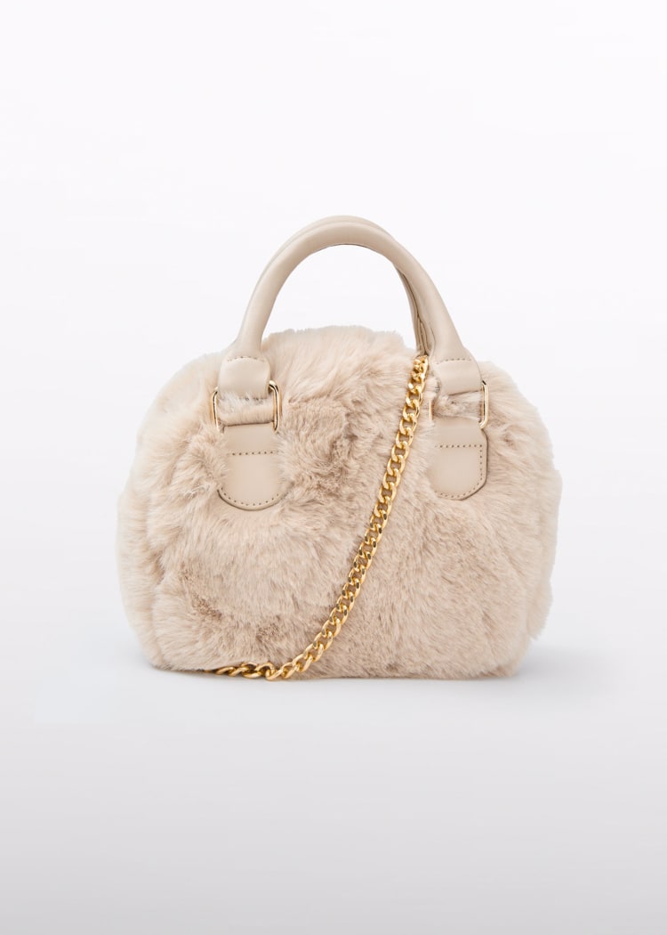 5937 Faux Fur Handbag