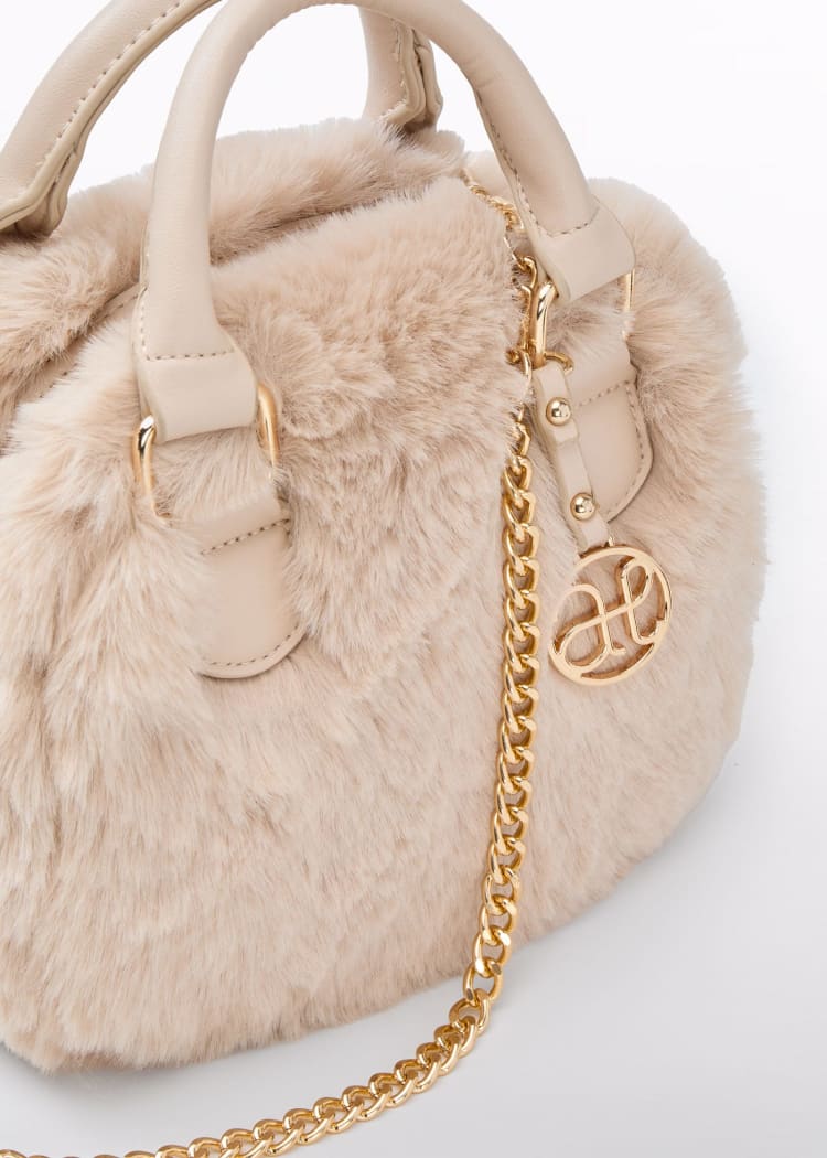 5937 Faux Fur Handbag