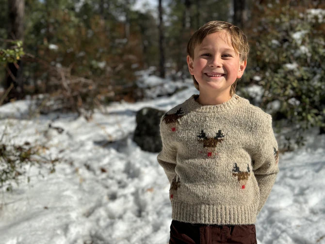 Rudy Beige Reindeer Sweater