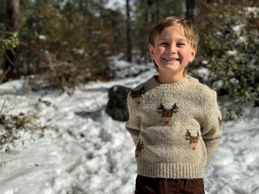 Rudy Beige Reindeer Sweater