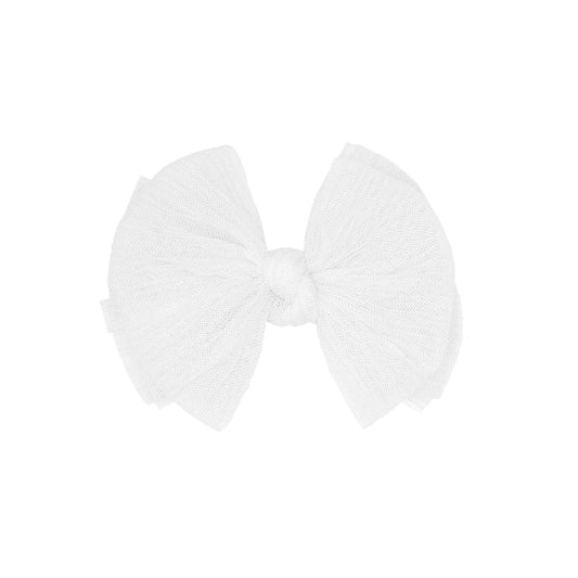 White Tulle Fab Clip