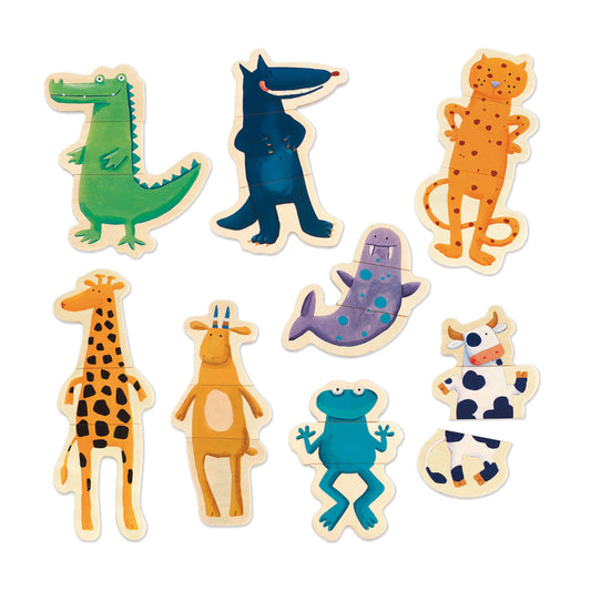 Wooden Crazy Animals Magnets