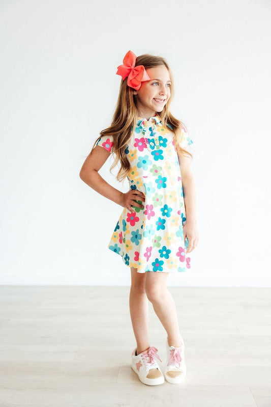 Groovy Blooms SS Polo Dress