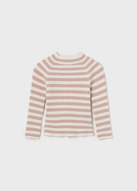 2046 Blush Stripe Knit Sweater