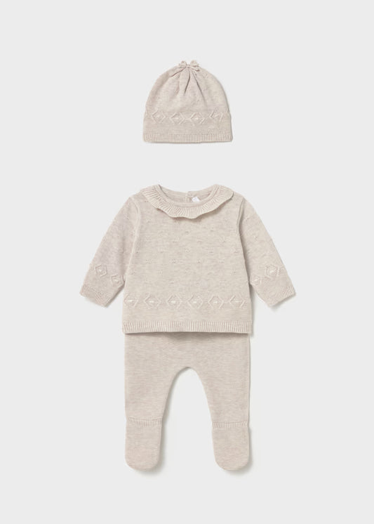 Milk Heather Knit 3pc Set