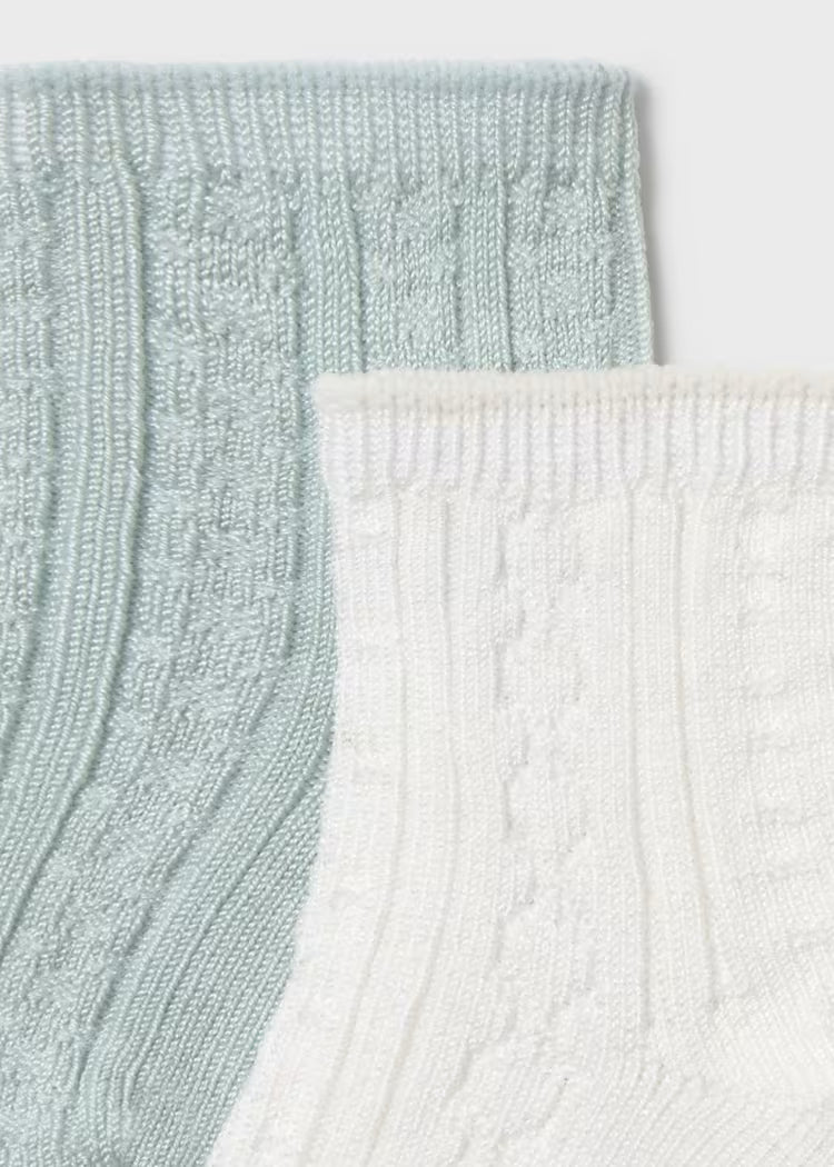 Boy 2-Pack Sock Mint and white