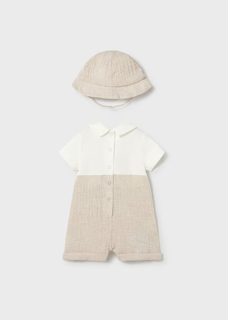 Overall Set Wheat Baby Boy