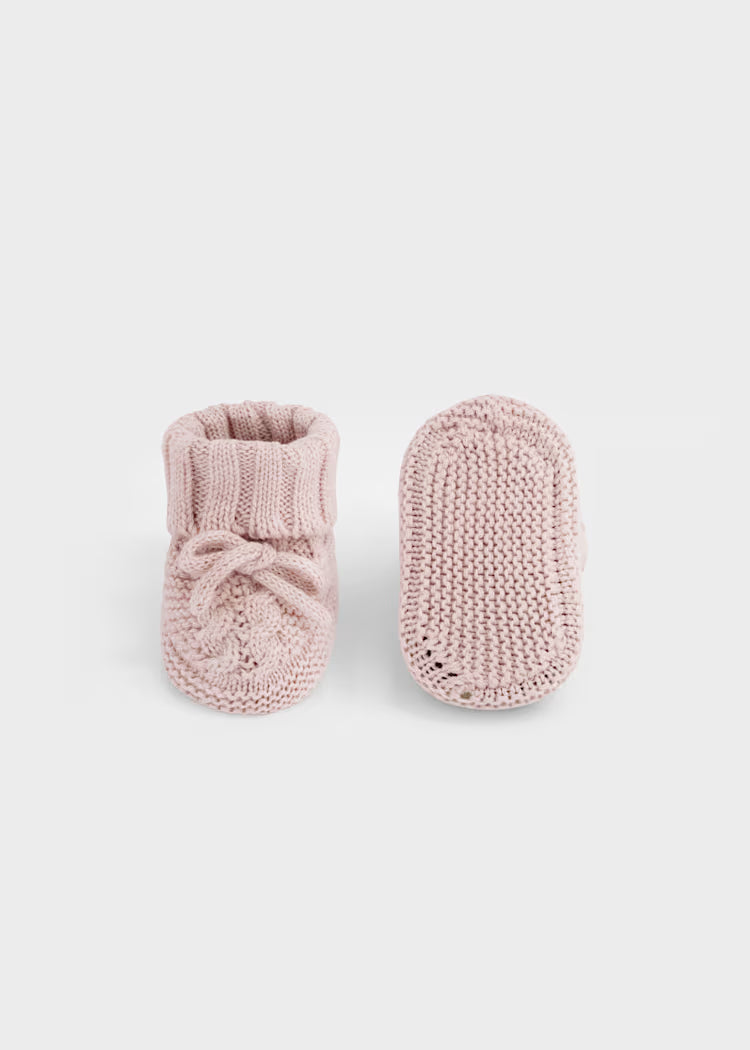 Baby Pink Knit Booties
