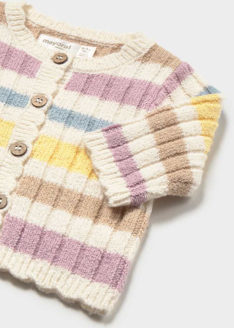 Purple Stripe Sweater Courduroy Trouser Set