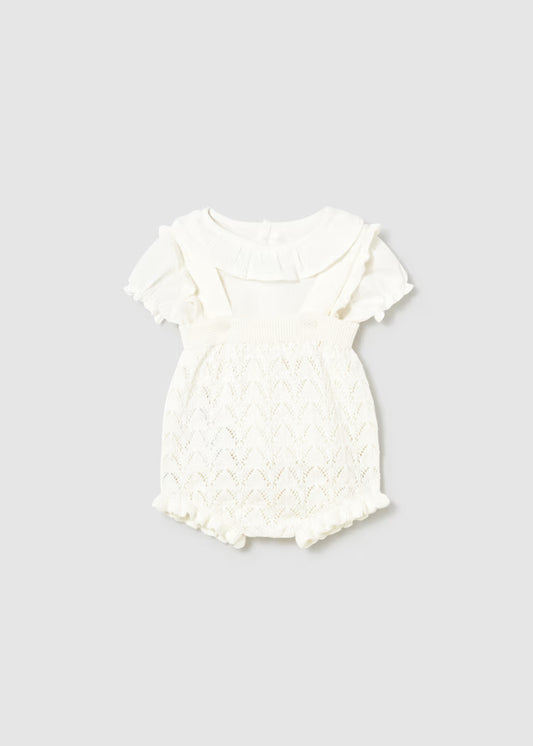 Off-white Knit Overall Set