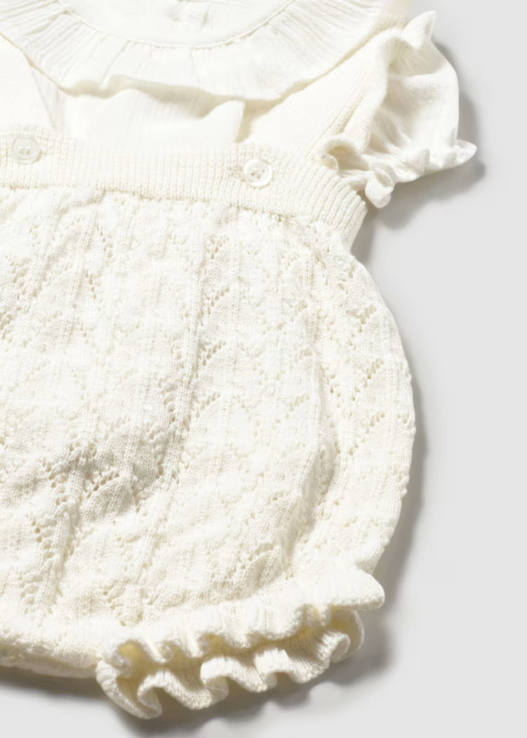 Off-white Knit Overall Set