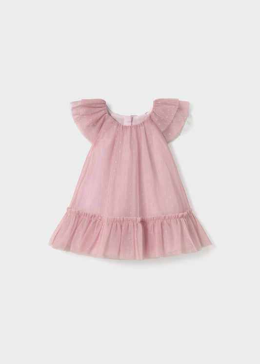 1850 Dusty Rose Tulle Dress